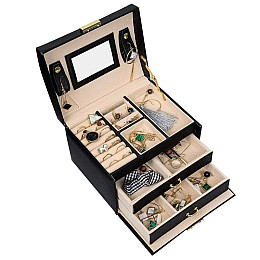 Шкатулка для прикрас Casegrace SP-01111 17х12 см Чорна 12183-83887