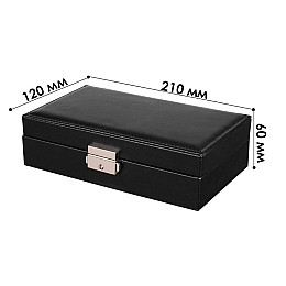 Шкатулка для прикрас Casegrace SP-01155 21х12 см Чорна 13161-83886