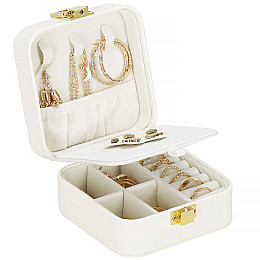 Шкатулка для прикрас з дзеркалом Casegrace SP-01194 9,5х5 см Білий 13162-83878