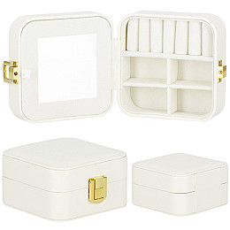 Шкатулка для прикрас з дзеркалом Casegrace SP-01194 9,5х5 см Білий 13162-83878