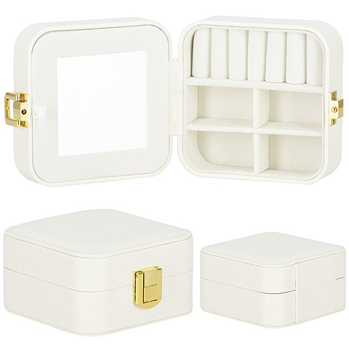 Шкатулка для украшений с зеркалом Casegrace SP-01194 9,5х5 см White 13162-83878