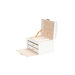 Органайзер для зберігання прикрас Craft JW/3FLR.WH 17,5х14х13 см Біло-бежевий