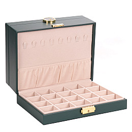 Органайзер для зберігання прикрас Craft JW/8060.GN 23,5х17,5х11 см Ізумрудно-бежевий
