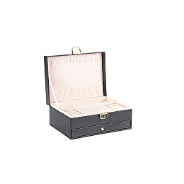 Шкатулка для прикрас Craft JW/2FLR.BK 23х17х10.5 см Чорно-бежевий