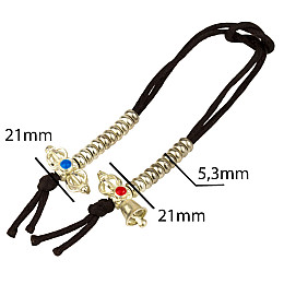 Счетчики для чоток Kailash Дзвоник і Дордже 0.5 см Сріблястий (27603)