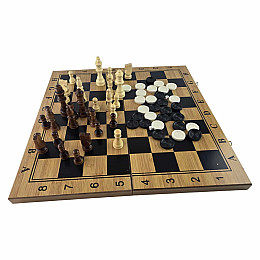 Игровой набор DUKE нарды шахматы шашки 47,5х47,5х2 см Разноцветный (DN35133)