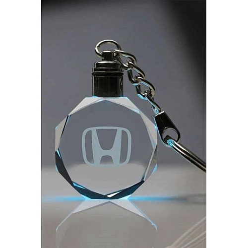Брелок автомобільний на ключі GF Honda з підсвіткою 11 см Прозорий (С051070)