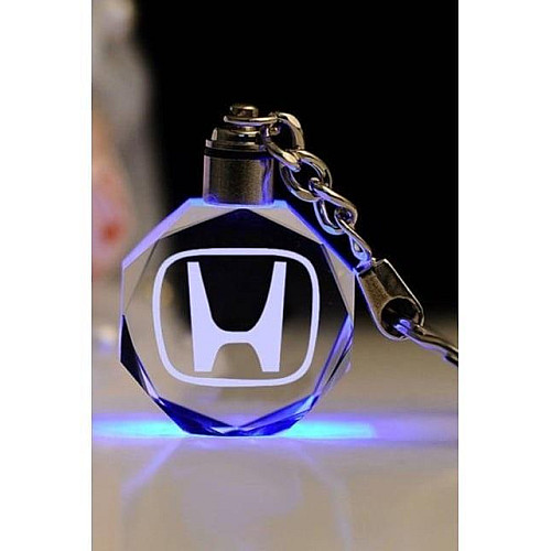 Брелок автомобільний на ключі GF Honda з підсвіткою 11 см Прозорий (С051070)