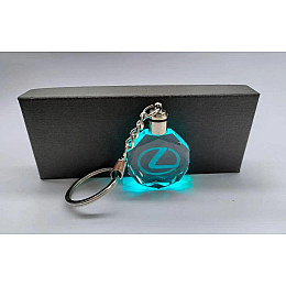 Брелок автомобільний на ключі GF Lexus з підсвіткою 11 см Прозорий (С051076)