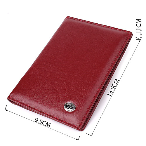 Обкладинка на паспорт універсального формату ST Leather 23079 9,5х13,5х1 см Бордовий