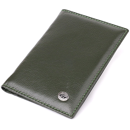 Обкладинка на паспорт універсального формату ST Leather 23081 9,5х13,5х1 см Зелений