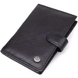 Обкладка для документів унісекс ST Leather 23116 10х14х1 см Чорний