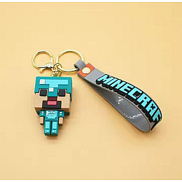 Фігурка-брелок Minecraft Стів в алмазній броні 5.5 см Різнокольоровий (MINE5BR)