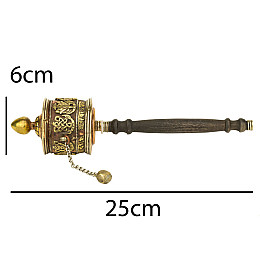 Молитвений барабан Кайлаш Мані Вісім символів щастя 25х6 см Різнокольоровий (27930)