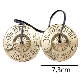 Музыкальний інструмент Kailash Карата́ли Мантра Шиви 7.3 см Бронзовий (27956)