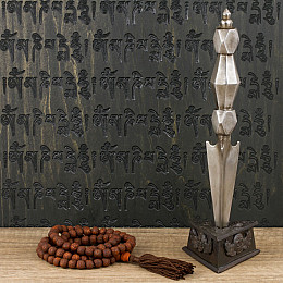 Пхурба з підставкою Kailash 23x3.2 см Хром (27665)