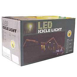 Гирлянда-бахрома уличная Xmas Сосульки W-2 Белый свет