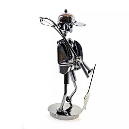 Фигурка техно-арт No Brand Рыбак с рыбой 20х14х8 см Черный (DN20166)