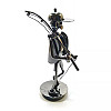 Фигурка техно-арт No Brand Рыбак с рыбой 20х14х8 см Черный (DN20166)