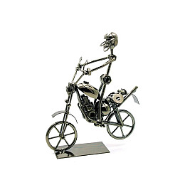 Фигурка техно-арт No Brand Байкер 24х22х9 см Серый (DN25745)