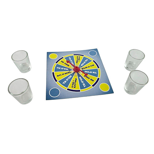 Ігра рулетка з рюмками 15х15х4 см Різнокольоровий (DN26028)