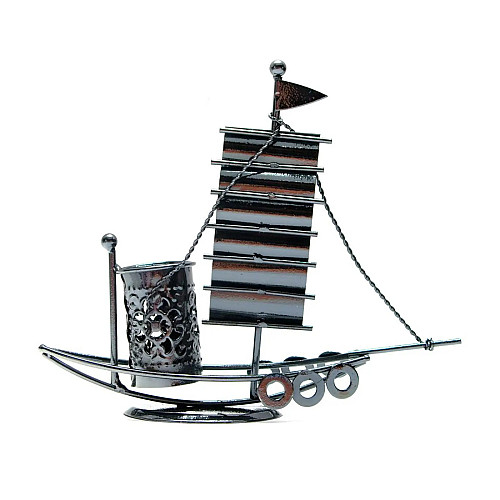 Фигурка техно-арт подставка под ручки No Brand Парусник 17х20х5,5 см Серый (DN26463)