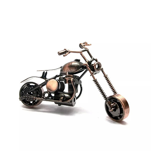 Фигурка техно-арт No Brand Байк 10х15х6 см Медно-черный (DN26480)