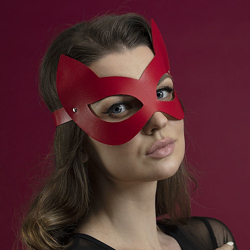 Маска кошки Feral Fillings Kitten Mask натуральная кожа Красный (SO3410)