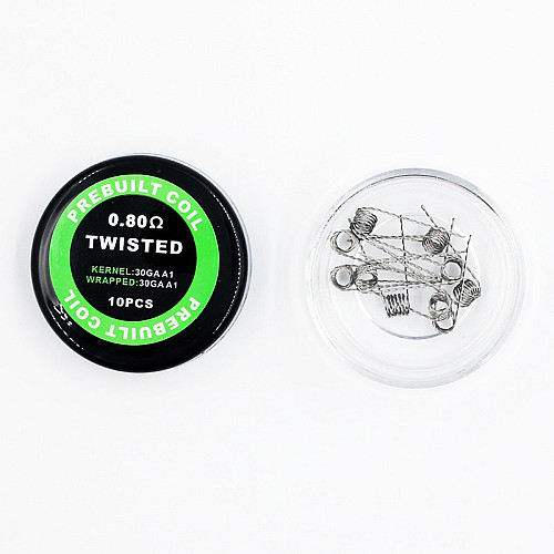 Комплект спиралей PREBUILT Twisted 0.8 Ом 10 шт (bs073-hbr)