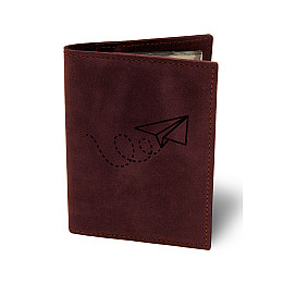 Кожаная обложка для автодокументов BermuD B 02-18Br-01-1 Бордовый