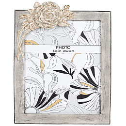 Фоторамка Rose Flower Grey для фото 20х25 см полистоун Bona DP41974