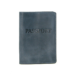 Обкладинка на паспорт DNK Leather Паспорт-H col.B 15,5х9,8 см Синя