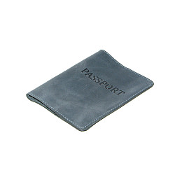 Обкладинка на паспорт DNK Leather Паспорт-H col.B 15,5х9,8 см Синя