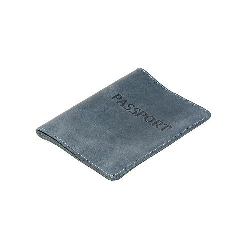 Обложка на паспорт DNK Leather Паспорт-H col.B 15,5х9,8 см Синяя