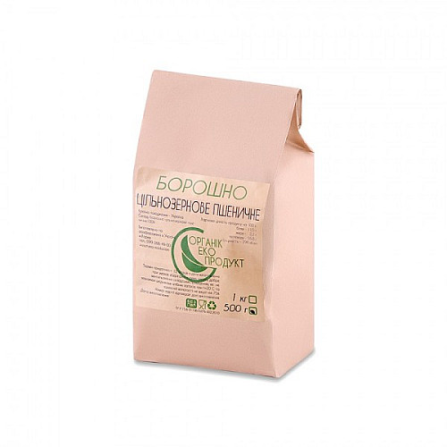 Цільнозернова пшенична мука натуральна Organic Eco-Product 500 г