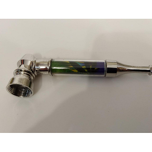 Трубка курительная металлическая HM №HL-YD038-3 Конопля (do270-hbr)