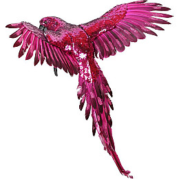 Муляж декоративний Попугай Crimson з пайетками 70см Bona DP118123