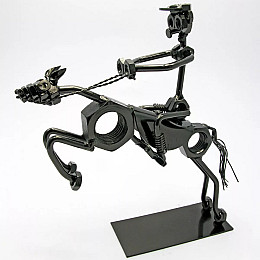 Фигурка техно-арт No Brand Всадник 22,5х18х6 см Черный (DN19170)