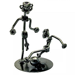 Фигурка техно-арт No Brand Футболисты 17х15,5х10,5 см Серый (DN19233)