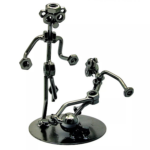 Фигурка техно-арт No Brand Футболисты 17х15,5х10,5 см Серый (DN19233)