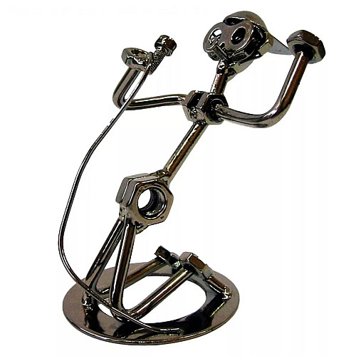 Фигурка техно-арт No Brand Певец 14х8х8 см Серый (DN20143)