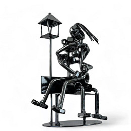 Фигурка техно-арт No Brand Влюбленные 11х20х11 см Черный (DN24399)