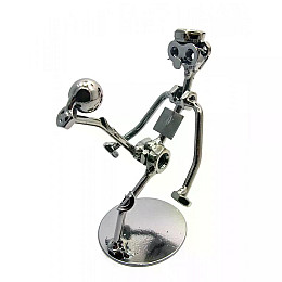 Фигурка техно-арт No Brand Футболист 14,5х10,5х9,5 см Серый (DN25262)