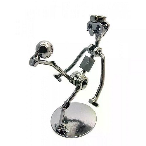 Фигурка техно-арт No Brand Футболист 14,5х10,5х9,5 см Серый (DN25262)