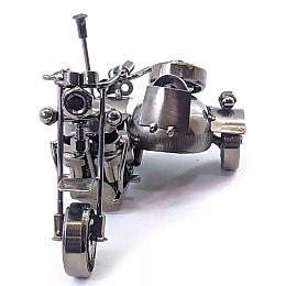 Фигурка техно-арт No Brand Мотоцикл с мотоколяской 15х10х10 см Серый (DN26519)