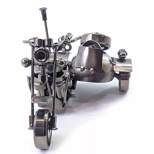 Фигурка техно-арт No Brand Мотоцикл с мотоколяской 15х10х10 см Серый (DN26519)