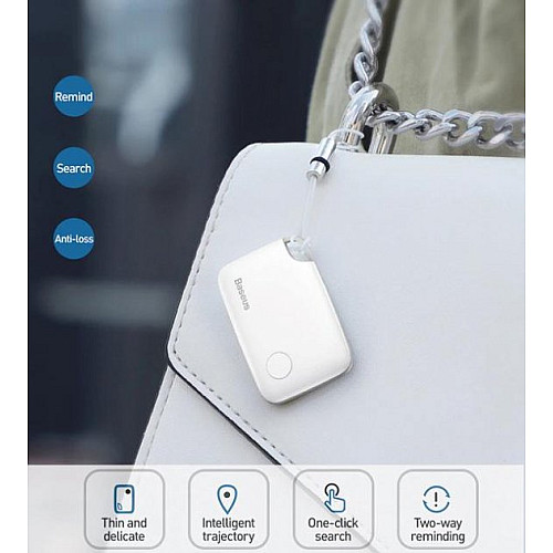 Брелок-антипотеря Baseus Intelligent T2 Ropetype anti-loss device ZLFDQT2-02 Білий