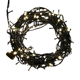 Светодиодная гирлянда Lampiki на 200 LED тёплая белая 8 режимов от сети