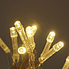 Гірлянда на батарейках 50 LED біла тепла на прозорому проводі 2 Режими