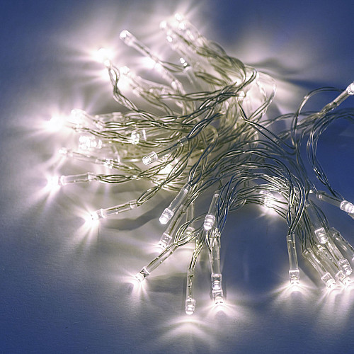 Гірлянда на батарейках 50 LED 2 Режими - статичний, миготливий 3,5 м біла